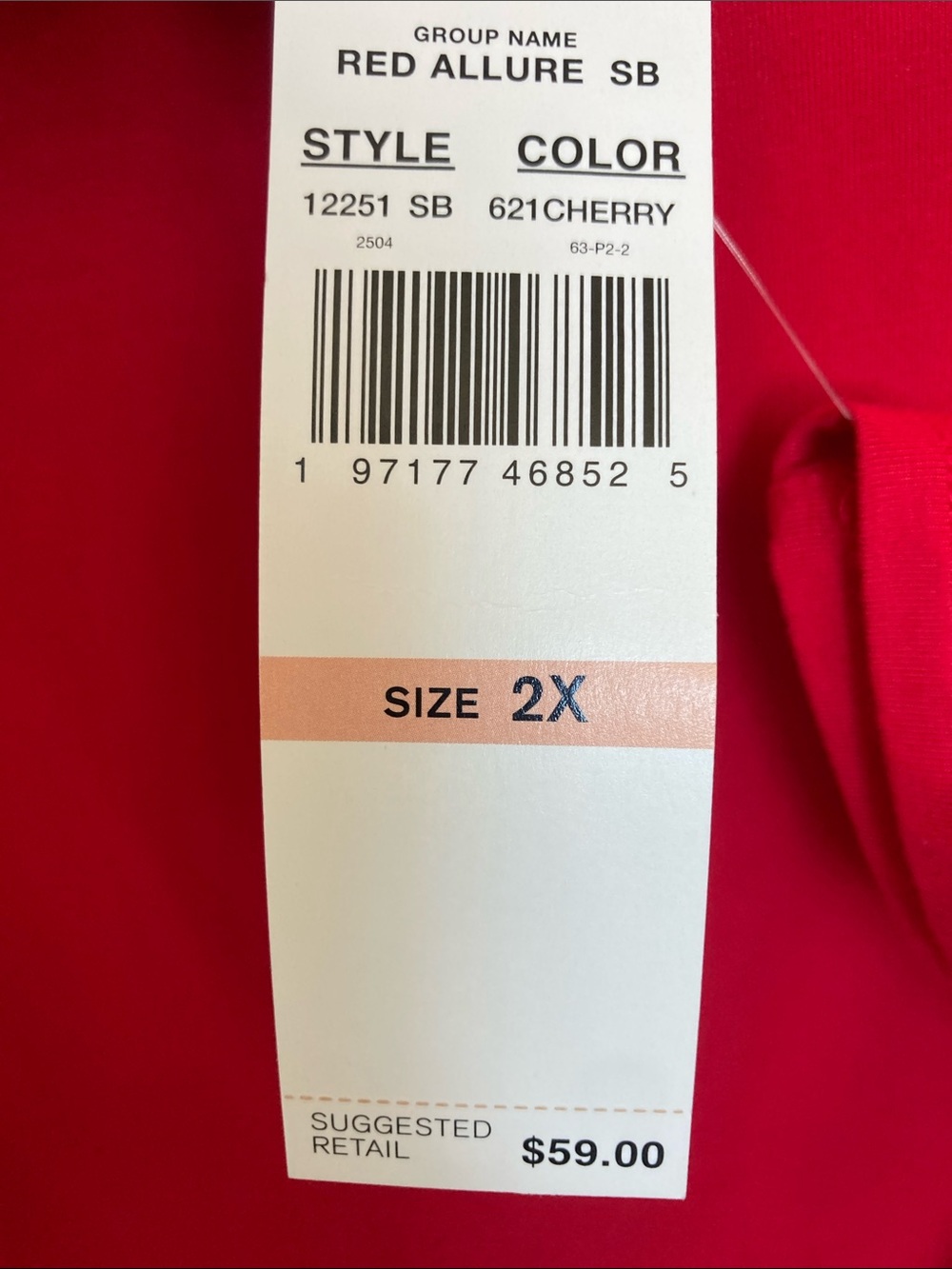 Ruby Rd red top gold beaded embellished neckline 2X - Picture 8 of 17